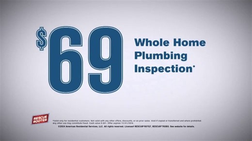 ARS Rescue Rooter TV Spot, 'Whole Home Plumbing Inspection: $69'