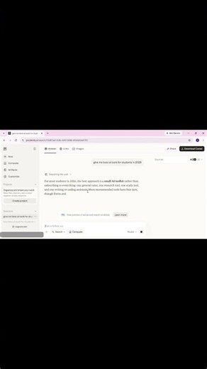 Perplexity AI in 40 Seconds 🚀 | FREE AI Search Tool for Students