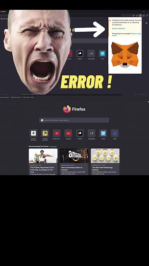 MetaMask Wallet Error On FireFox Wont Open #metamask #metamaskwallet #metamask🦊 #metamasktutorial #crypto #cryptocurrency