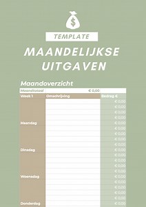 Monthly Expenses - Budget Overview - Template (excel) - Etsy