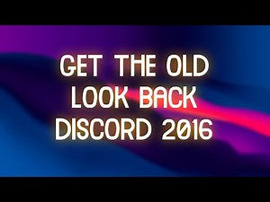 How To Get The Old Discord Look || DTM 2016 || Discord 2016 Theme Using Better Discord. Description👇