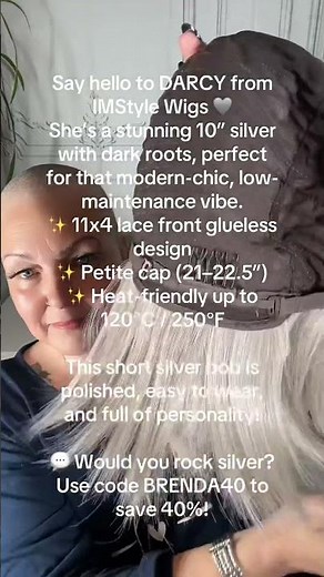 ✨ DARCY | Silver Sophistication in a Short Petite Lace Front | IMStyle Wigs