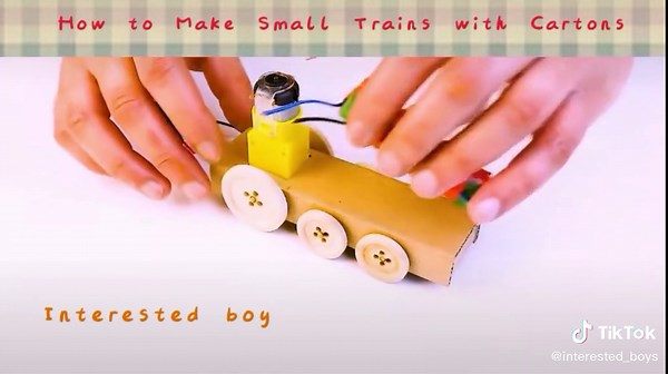 How to Make Mini Electric Freight Trains with Cardboard#DIY#Freight Trains#Improve children's interest