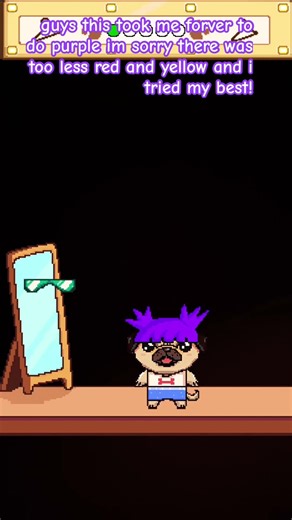 Purple! Sorry guys i could not do only red or yellow outfit cause there was too less of them sorry!