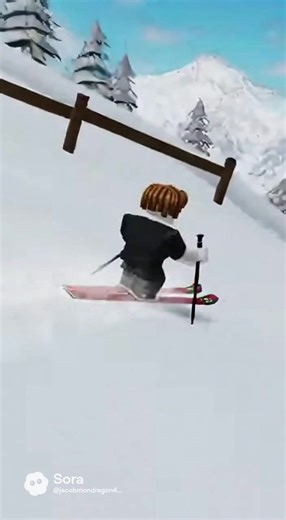 Bacon Hair Goes Skiing in Roblox Adventure