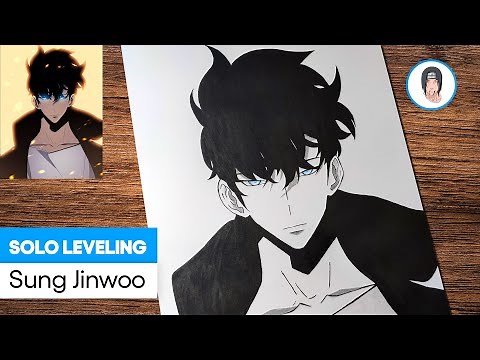 How to draw Sung Jin Woo from Solo Leveling - Easy Drawing Tutorial
