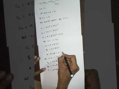 Solve Recurrence Relation: cn = 3cn₋₁ − 2cn₋₂ | VTU BCS405A Module 4 Q7(c) | Model Paper 1 Solution