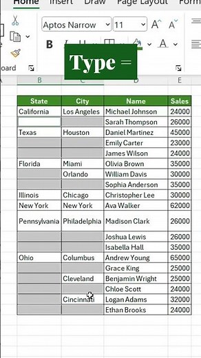 How to fill blank cells in Excel || blank cell fill #exceltricks #excel #excelshorts