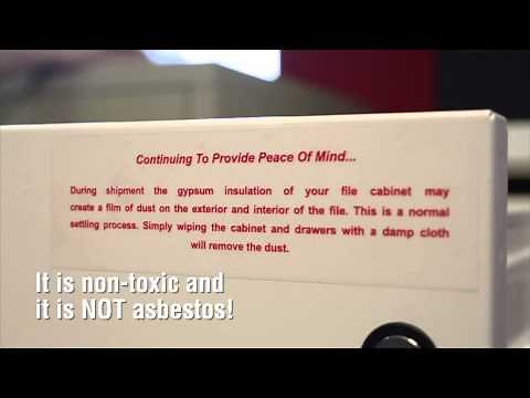 What is the white dust on my FireKing fireproof file cabinet?