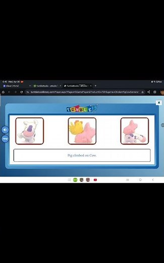 TumbleBooks-Chicken Pig Cow (Sentence Game) (Full Gameplay)