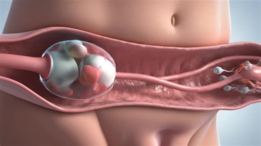 Inside View of Twins in the Womb