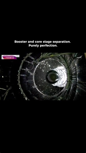Artemis II Booster and core stage Separation 🚀#artemis #artemisii #nasa #rocketlaunch #sls #moon
