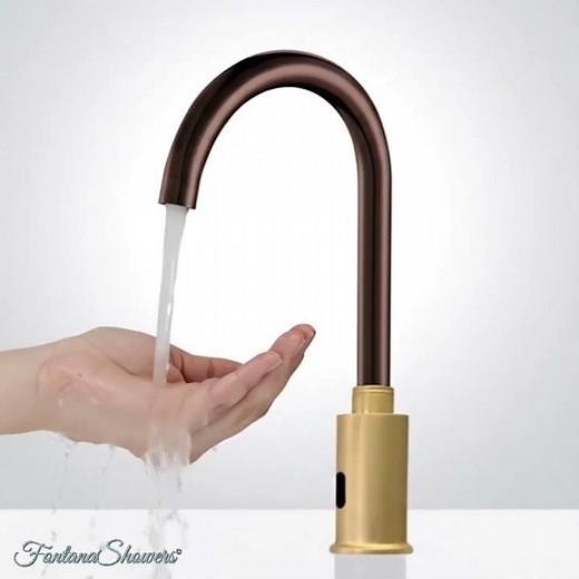 FontanaNexus AquaFlow™ Edition Oil Rubbed Bronze & Brushed Gold Sensor Faucet FS-145239