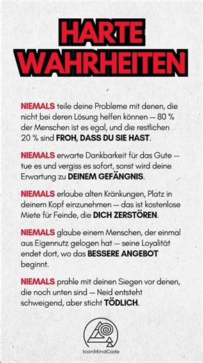 Warum 80 % deiner Probleme niemanden interessieren... 🛑🧠 #psychologie #erfolg #mindset #disziplin