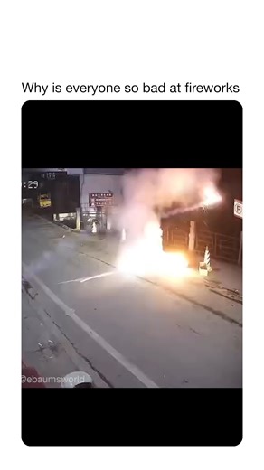 9.9K views · 71 reactions | You just light it and back up that's all #fireworksshow #fireworks #fireworksfail #explosions #ebaumsworld credits: Holly Hatch, Budle johnson, Matt Trotter and Mason Connell via ViralHog | eBaum's World | Facebook