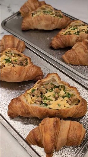 Sausage Cheddar Croissants