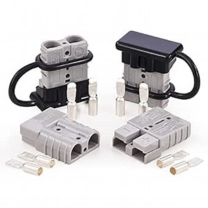 Orion Motor Tech Wire Connector 4 Pack, 50A Wire Harness Plug Kit for 6 to 12 Gauge Cables, 12V to 36V Battery Quick Connect Disconnect Set for Car Bike ATV Winches Lifts Motors More, Set of 4, Gray