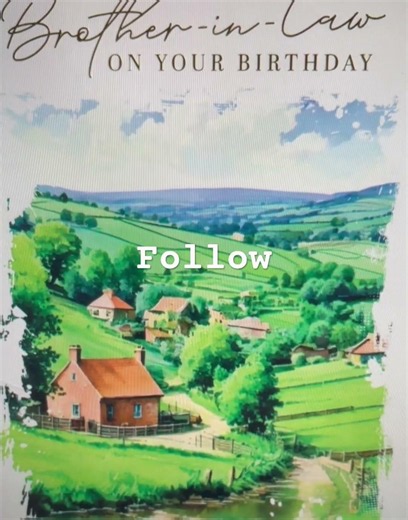 Brother-in-Law Happy Birthday Card Country Scene