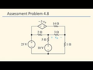 Assessment Problem 4.8 (Nilsson Riedel) Electric Circuits 10th Edition - Mesh-Current Method