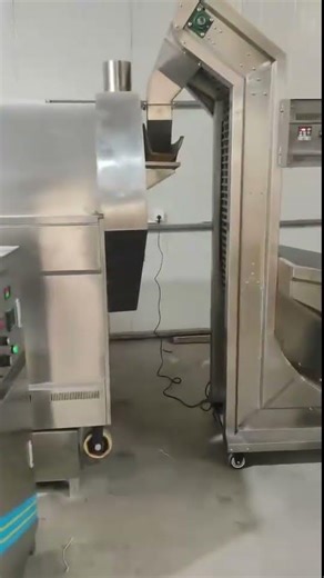The assembly and debugging of the conveyor belt food processing equipment is underway.