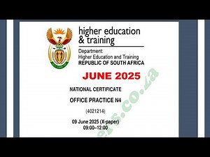 OFFICE PRACTICE N4 JUNE 2025 QUESTION 4