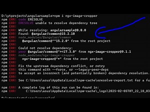 SOLVED Npm ERR code ERESOLVE unable to resolve dependency tree install error in react/angular