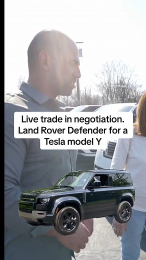 43K views · 334 reactions | Customer came in from Tiktok to trade in their defender for a Tesla model Y. What are you guys think of this two-door defender？ Tesla model model Y prices have been going up and Elon Musk ju | Forrestsauto reviews | Facebook