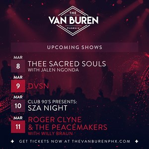 4 comments | Spring is sprung and so are we, just look at our March concert calendar!  We can't wait to party with you all month long, get tickets for these & more here: https://livemu.sc/3KKvRmy | The Van Buren | Facebook