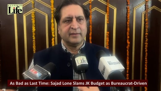 As Bad as Last Time: Sajad Lone Slams JK Budget as Bureaucrat-Driven | Kashmir Life