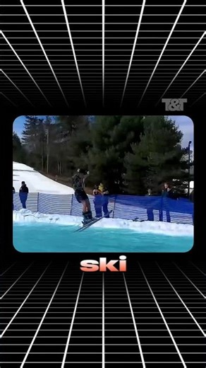 You Can Actually Ski On WATER #science #sports #physics #shorts
