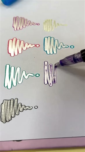 TRYING *METALLIC OUTLINE : PENS*✨😍#tranding #stationery #unboxing #outline