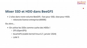 Le stockage - Utilisation de ssd-cache sur BeeGFS | Canal U