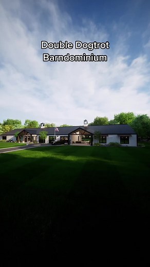 It’s a Double Dogtrot Barndominium Design! Three separate living areas plus a garage shop, all under one roof line. Perfect as an Airbnb rental or a couple of Inlaw suites. I hope you have been Barndo Inspired. #barndominiums #barndominium #barndo #barndominiumgoals #barndominiumsofinstagram #barndominiumliving #barndominiumfloorplans #thebarndominiumlady #thebarndominiumcompany #luxurybarndominium #luxurybarndominiumfloorplans #barndominiumdesign #barndominiumplanningexperts #barndominiumenvy #