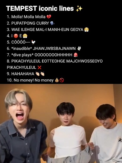 tempest iconic lines 💅🏽 what's your favorite?? . . . #TEMPEST #TPST #iEs #iE #HANBIN #HYEONGSEOP #HYUK #EUNCHAN #LEW #HWARANG #TAERAE #KPOP #KPOPER #KPOPFYP #FORYOU #FYP #TREND #EDIT