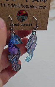 Seahorse Mosaic Earrings, Summer Earrings, Beachy Earrings, Sea Horse Earrings, Sea Horse Gifts, Ocean Gift for Her, Sea Horse Jewelry - Etsy