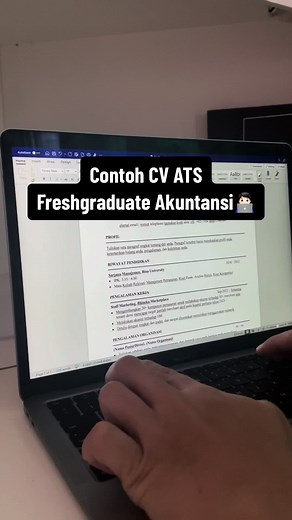 Contoh CV ATS Friendly untuk Freshgraduate Akuntansi