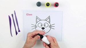 Liquids are a fun and easy way to make custom window clings! Everything you need to create your own can be purchased here: https://www.sculpey.com/create/project/liquid-sculpey-cute-kitten-face-window-cling/ | Sculpey