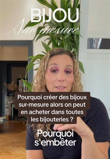 Pourquoi faire créer un bijou sur mesure quand on peut en acheter un dans n’importe quelle bijouterie ? 💎 Parce qu’un bijou sur mesure, ce n’est pas simplement un bijou. C’est une histoire. Un souvenir. Une émotion. Une personne. Un moment de vie qu’on décide de rendre éternel. C’est une pièce imaginée pour vous, dessinée autour de ce qui vous ressemble, de ce qui compte vraiment. Un bijou que vous ne retrouverez pas sur tout le monde. Parce qu’il n’a pas été pensé pour tout le monde. Et c’est 