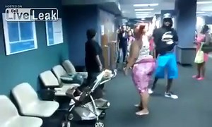 **BLACK GHETTO** fight at the *WELFARE OFFICE*