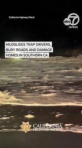 Mudslides and debris flows knocked down trees, plowed into homes and trapped drivers for 10 hours after several Southern California communities were hit by heavy rain, authorities said. Crews continue to assess the extent of the damage, and officials could not immediately say how many homes were affected. | ABC7 News
