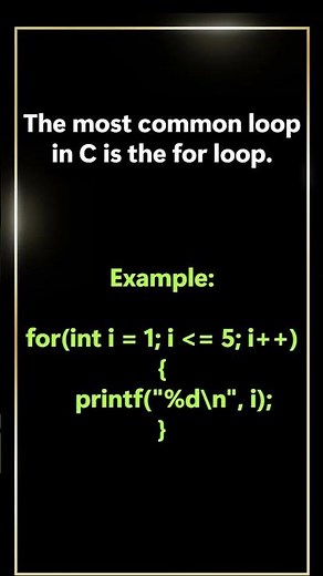 FOR Loop In C #cprogramming #tutorial