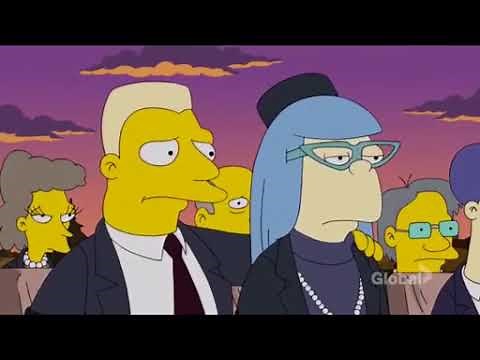 The Simpsons - Sherri & Terri Gets Crushed By Headstone