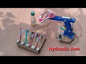 how to make a hydraulic arm with syringe || school project #science