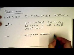 Matched z-transform: summary (0004v5)