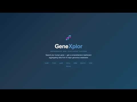 GeneXplor - AI-Powered Gene Knowledge Platform