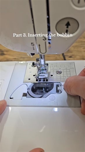 On a sew taught by Marcela on Instagram: "How to set up your sewing machine – Part 3 (and the final step!) In this last video of the series, I’m showing you how to insert the bobbin. And if you have this same machine, good news — you don’t actually need to pull up the bobbin thread. The machine does it for you, just start sewing. If you’re new to sewing (or just setting up a machine for the first time), make sure you’ve watched Part 1 and Part 2 as well, and don’t forget to save these videos so 