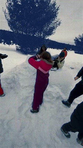 We didn’t just visit the snow — we built something in it ❄️🧊 Block by block, we learned how to