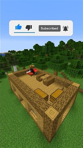 Ultimate Oak Starter House Tutorial #minecraft