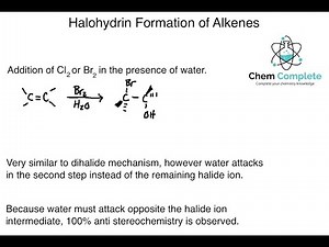 Halohydrin Formation of Alkenes