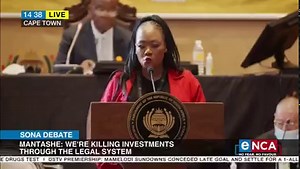 The EFF's Omphile Maotwe debates President Cyril Ramaphosa's 2022 State of the Nation Address speech. #SONADebate2022 | eNCAnews